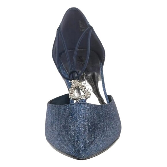 Easy Street Women's Navy Blue Glitter Heel Size 8.5 New - Picture 3 of 12